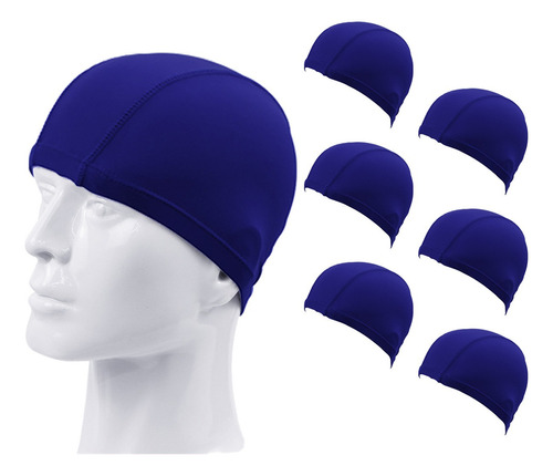 6pzs Gorra Para Natación De Unisex ,adultos Y Niños Color Azul Oscuro