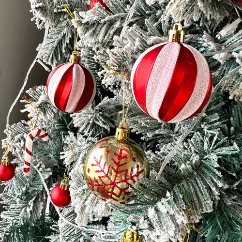 Kit De Esferas Y Adornos Navideños, 40 Piezas, Azul
