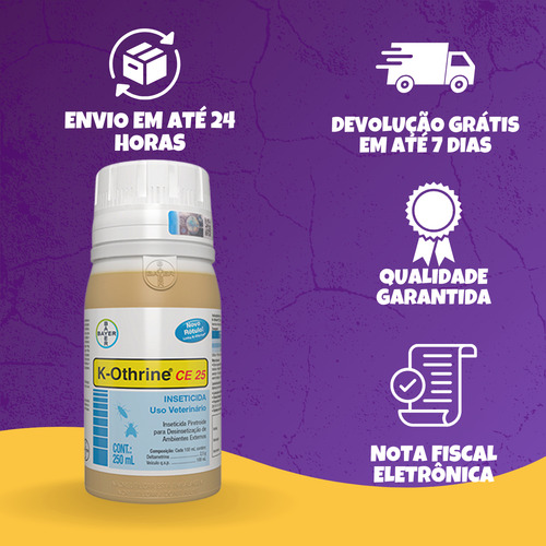 4 K-othrine Ce 25 Bayer Contra Baratas E Insetos - 250 Ml