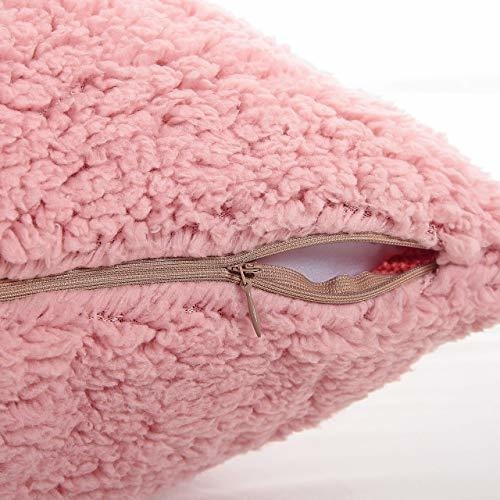 Funda De Almohada Ultra Suave Con Cierre En Color Rosa