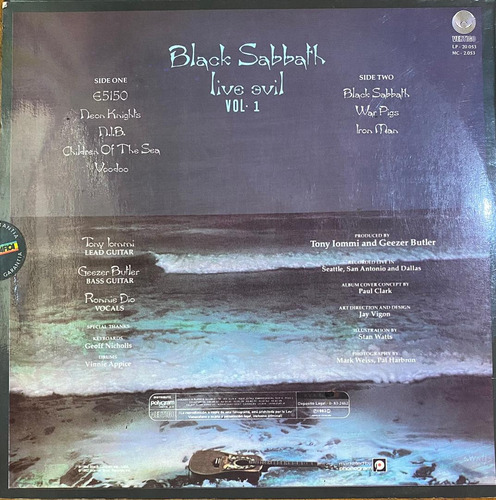 Disco Lp - Black Sabbath / Live Evil Vol 1 (Usado)
