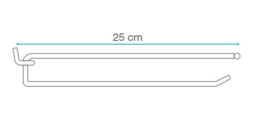 Gancho Doble P/perfocel 25 Cm Bl C/portaprecio Kit De 100 Pz