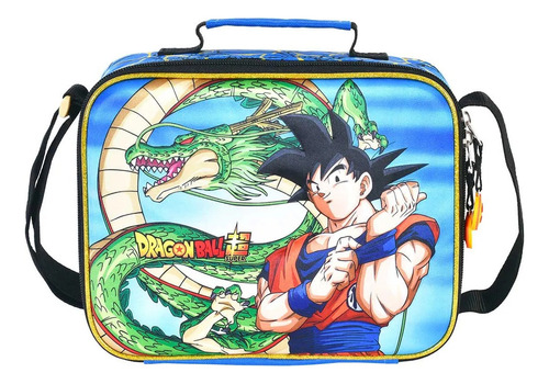 Lonchera Yadatex Goku Y Shenlong Dragon Ball Color Azul - 8cm X 20cm