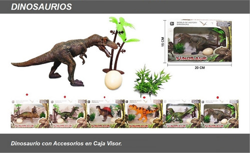 Dinosaurio Con Accesorios En Caja Visor Ar1 C31 Ellobo