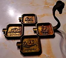 Comprar Antiguo Set De 4 Ceniceros De Bronce