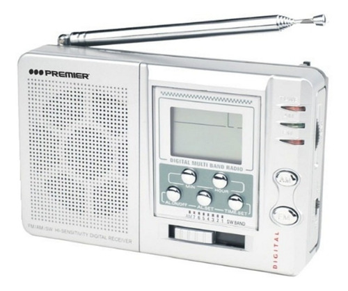 Imagen 1 de 10 de Radio Premier Bolsillo Multibanda Am-fm-sw Funda Audífonos