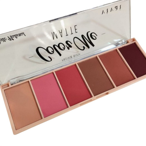 Imagem 2 de 10 de Paleta De Blush Color Me Matte Efeito Natural - Vivai 2004.4
