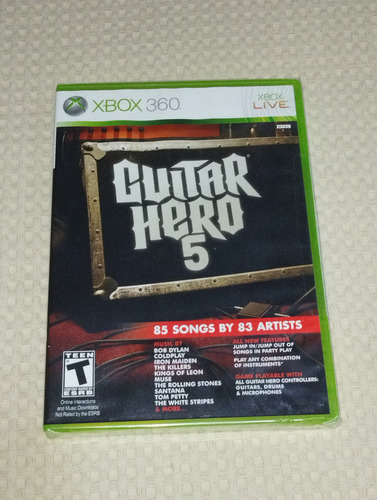 Guitar Hero 5 Xbox 360 Físico Lacrado