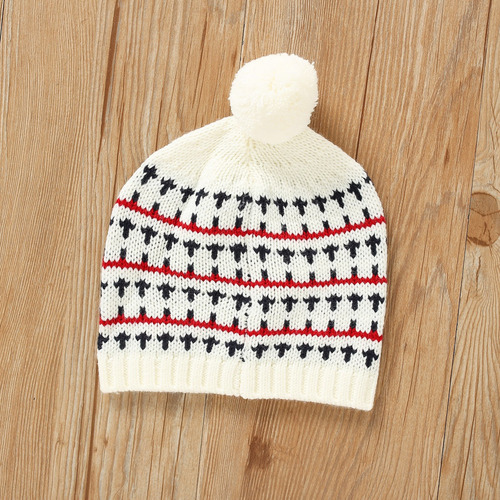 Conjunto Mameluco Tejido Bebé Con Gorro Y Estampado De Rayas