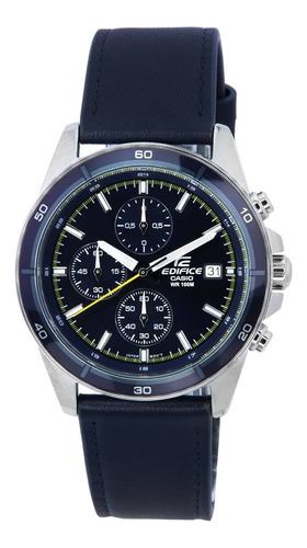 Reloj Casio Edifice Efr-526l Cronografo Cuero 100% Original