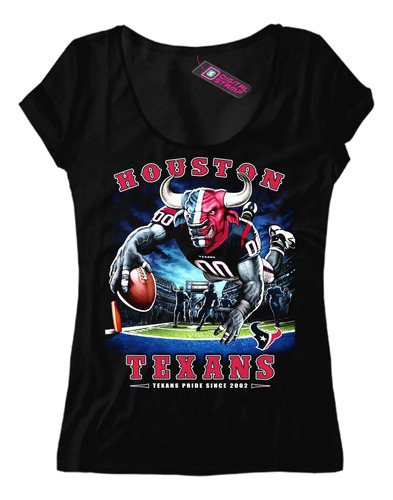 Remera Mujer Houston Texans Equipo Nfl 45 Dtg Premium