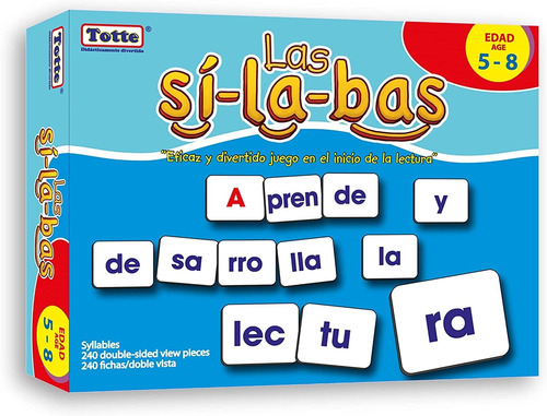 Totte Aprende A Leer Con Las Sílabas | 240 Piezas Gruesas Y 