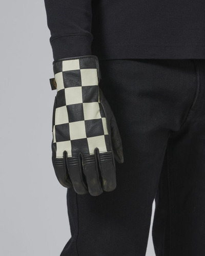 Luva Triumph De Couro Unissex Checkerboard Glove M