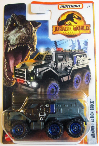Matchbox Jurassic World Armored Action Truck E:1/64 Mide 7,5