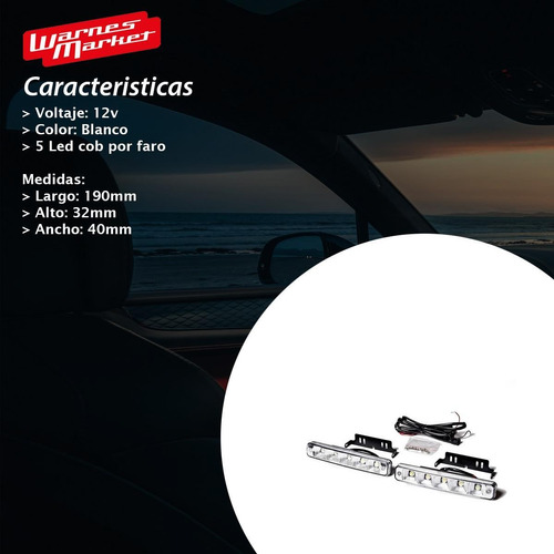 Imagen 2 de 8 de Par Faros Auxiliares 10 Led Cob 12v Auto Moto 4x4 Universal