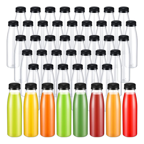 Uiifan Paquete De 48 Botellas De Plástico Para Jugo De 10 Oz