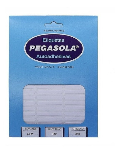 Etiquetas Etiqueta Pegasola V/modelos Blanco (oferta)