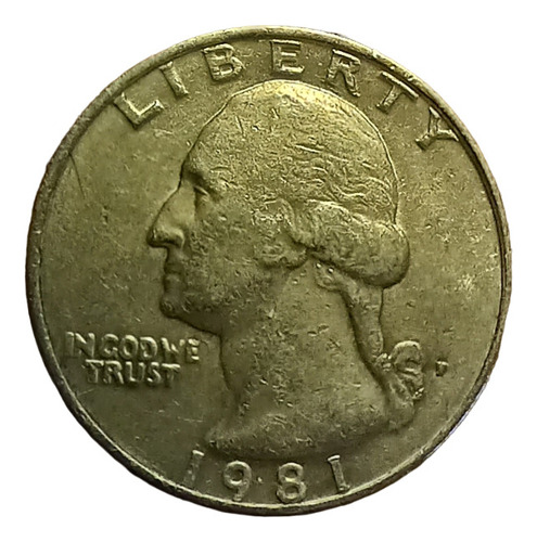 Moneda Quarter Dollar 1981 (Usado)