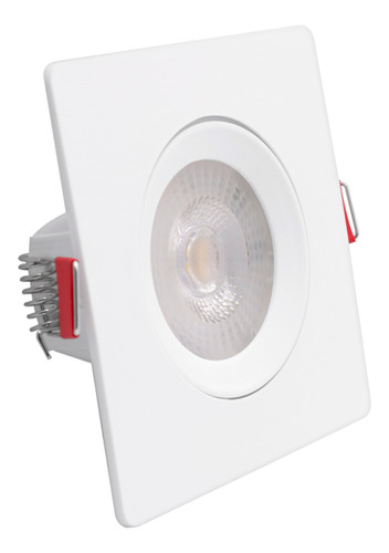 Kit 20 Spot Led 5w Dicróica Direcionável Quadrado Quente