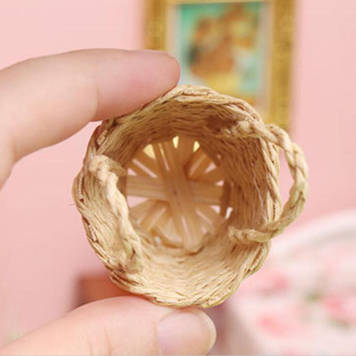 Nuevo Cesta De Casa De Muñecas Cesta De Almacenamiento De