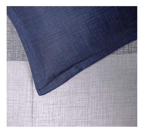 Edredón Individual Andrea Home Azul Con Doble Vista