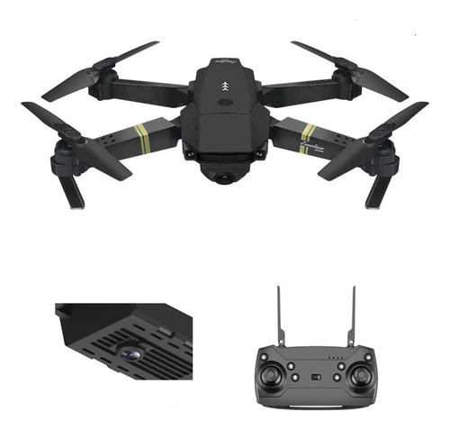 Dron E58 De 4k, Cuadricóptero Plegable, Con Control De Altit