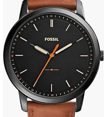 Reloj Para Hombre Minimalista Fossil 44 Mm Negro Y Marrón
