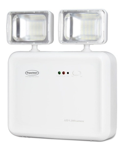 Imagem 2 de 2 de Luminária de emergência Segurimax 24707 LED com bateria recarregável 110V/220V branca