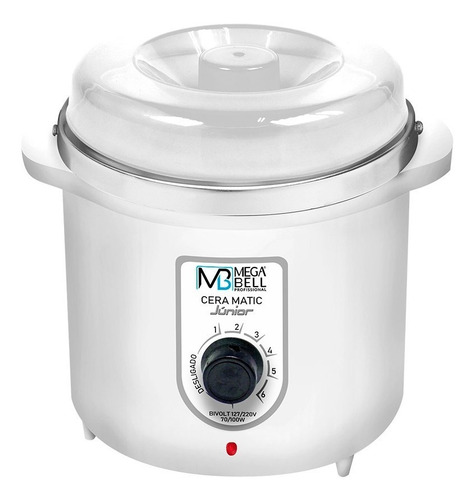 Termocera 400g Todo Branco + Aquecedor Cera Rollon Roll-on 127/220v