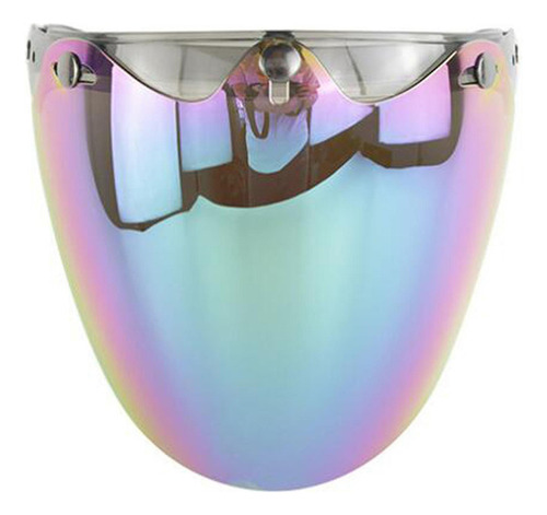 3 Snap Visor Para Cascos Abiertos Flip Up Down Face Retro