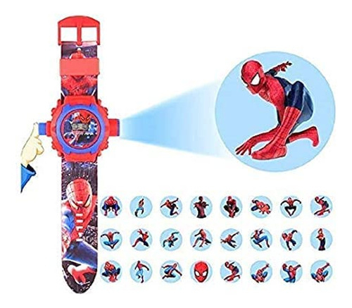 Genx Spiderman Image Projector Reloj De Pulsera Para Niños |