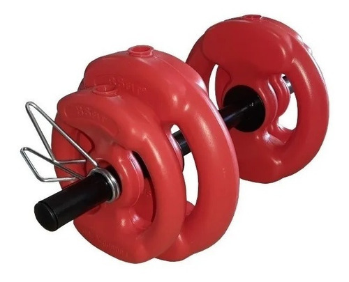 Kit Set Mancuernas Combo 7 Kg Discos Pesas C/ Agarre Fitness