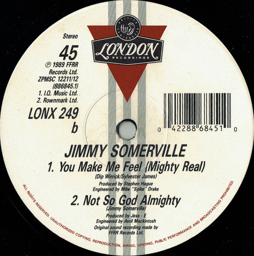 Vinilo Jimmy Somerville - Mighty Real (Usado)