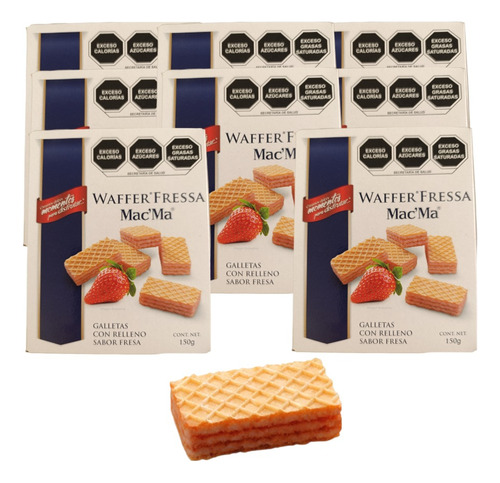 Galleta 7 Cajas De 150g C/u Waffer Fressa Oblea Mac Ma