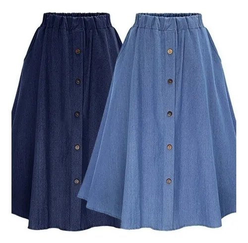 Drawstring waist denim skirt sale