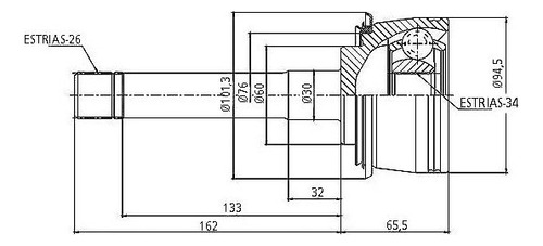 Homocinetica Ctc Toyota Hilux 3.0 L Diesel 2001-2004