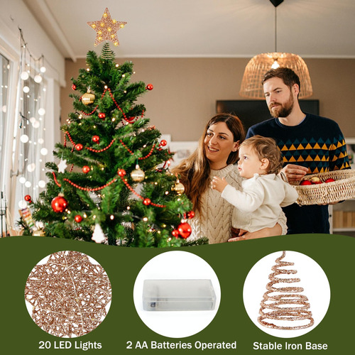 Estrella De Navidad De 10.0 In, Adornos De Navidad De Oro
