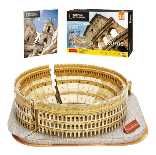 Puzzle 3d Coliseo Romano Original Natgeo Con Revista