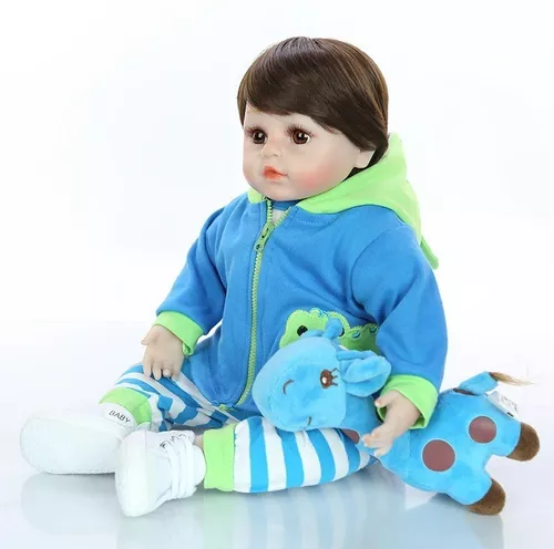 BEBÊ REBORN MENINO 48 CM REALISTA 3 D - Tatuka