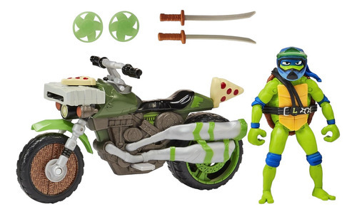 Tortugas Ninja Con Motocicleta Y Accesorios Mutant Mayhem