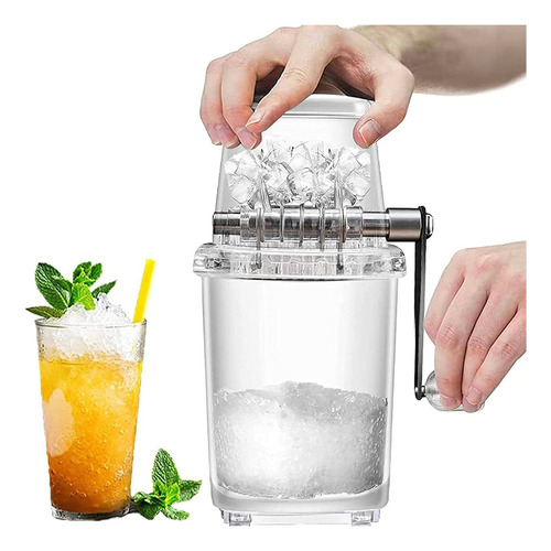 Triturador De Hielo Manual Doméstico De Pequeño Tamaño Transparente Y De Múltiples Usos Para Hacer Helados Raspados Caseros