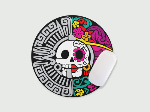 Pad Mouse Redondo Catrina Mexicana Iii 20cm X 20cm