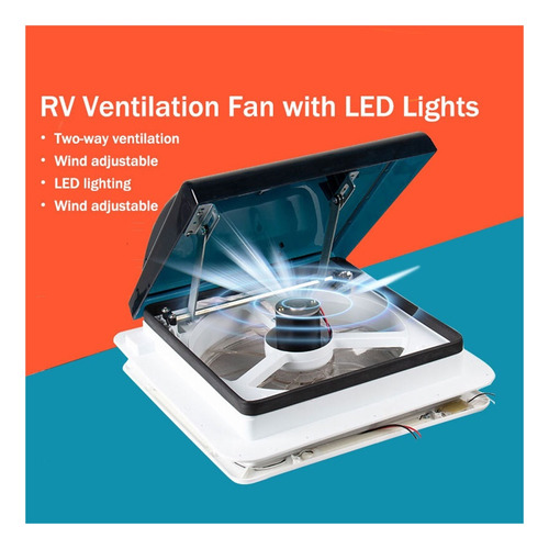 Ventilador De Ventilación De Techo Rv Led Camper Caravana
