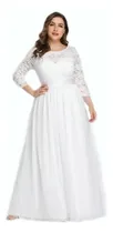 Comprar Vestido Longo Civil Renda Casamento 57 Noiva Plus Size Festa