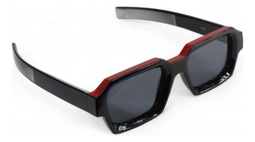 Lentes De Sol Textura Mármol Estilo Creativo Negro Rojo Negro Rojo