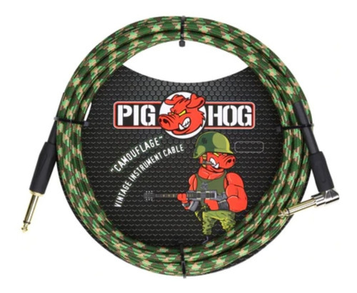 Cable para instrumentos de camuflaje Pig Hog, 3 metros, enchufe L