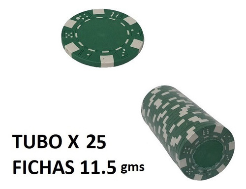 Fichas Póker X 200 U De 11.5gr Lisas 8 Tubos De 25u A