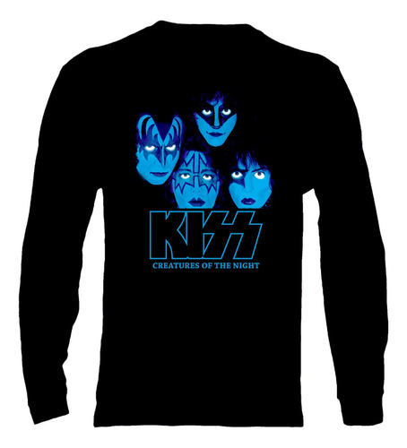 Polera Manga Larga Kiss - Ver 08 - Creatures Of The Night