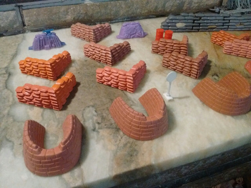 Imagen 3 de 12 de Trincheras Para Soldaditos Plastico Bases Arboles Alambres P