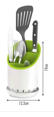 Imagen 4 de 7 de Organizador Escurridor De Cubiertos Con Drenaje Cocina